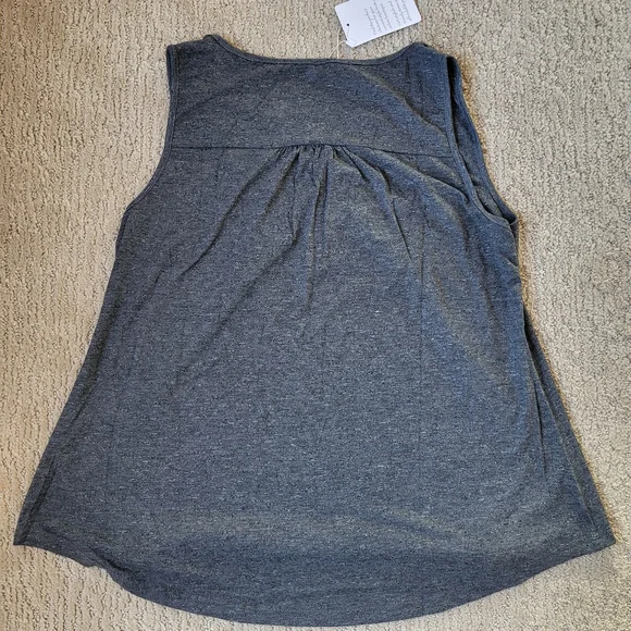Women’s Sleeveless Flowy Top – Othyroce – Gray Heather – Size L – NWT - Picture 8 of 9